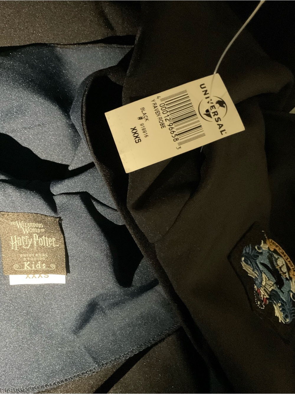 Warner Bros. Harry Potter Kids Robe - Black & Navy - Picture 11 of 11